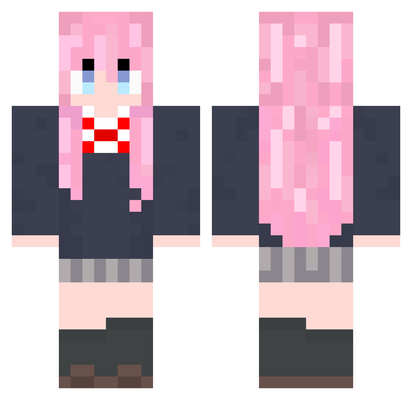 ksawix_enjoyer Minecraft skin, front and back view