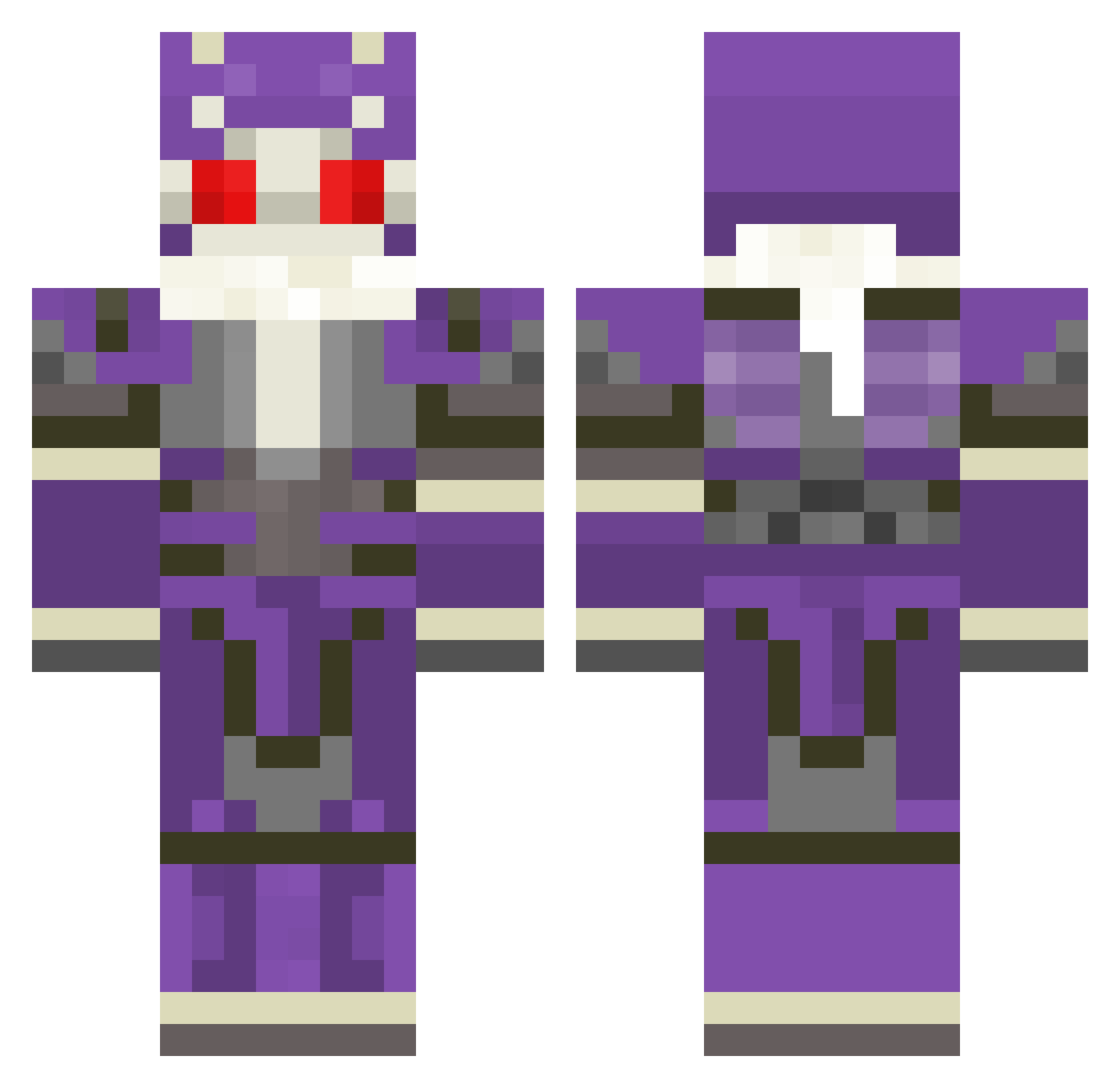 TheStirFry Minecraft skin, front and back view