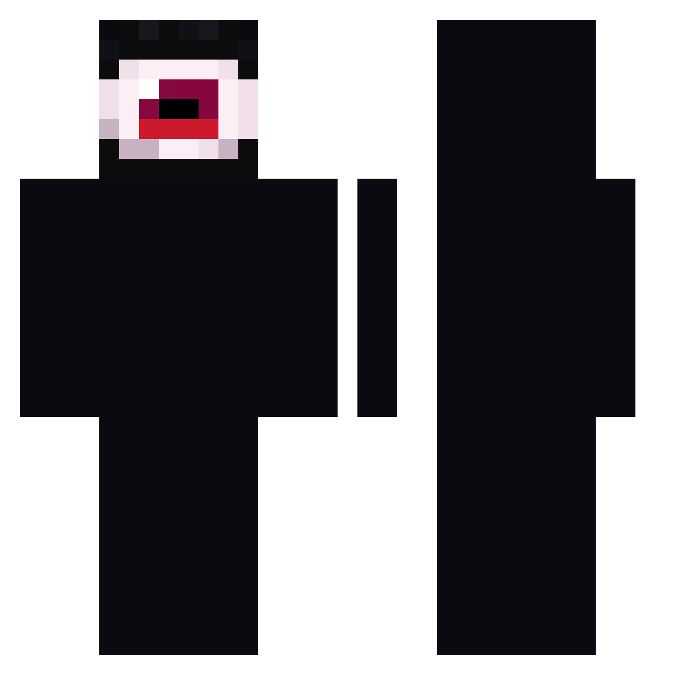 Kekonetor Minecraft skin, front and back view