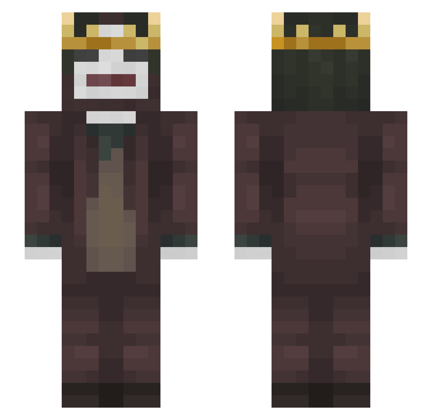 drz4s12 Minecraft skin, front and back view