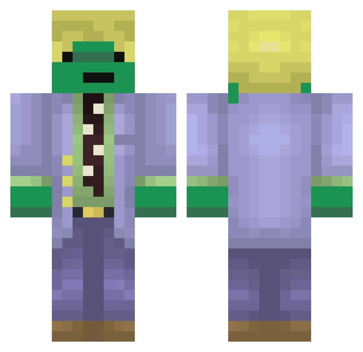 sihwan12 Minecraft skin, front and back view