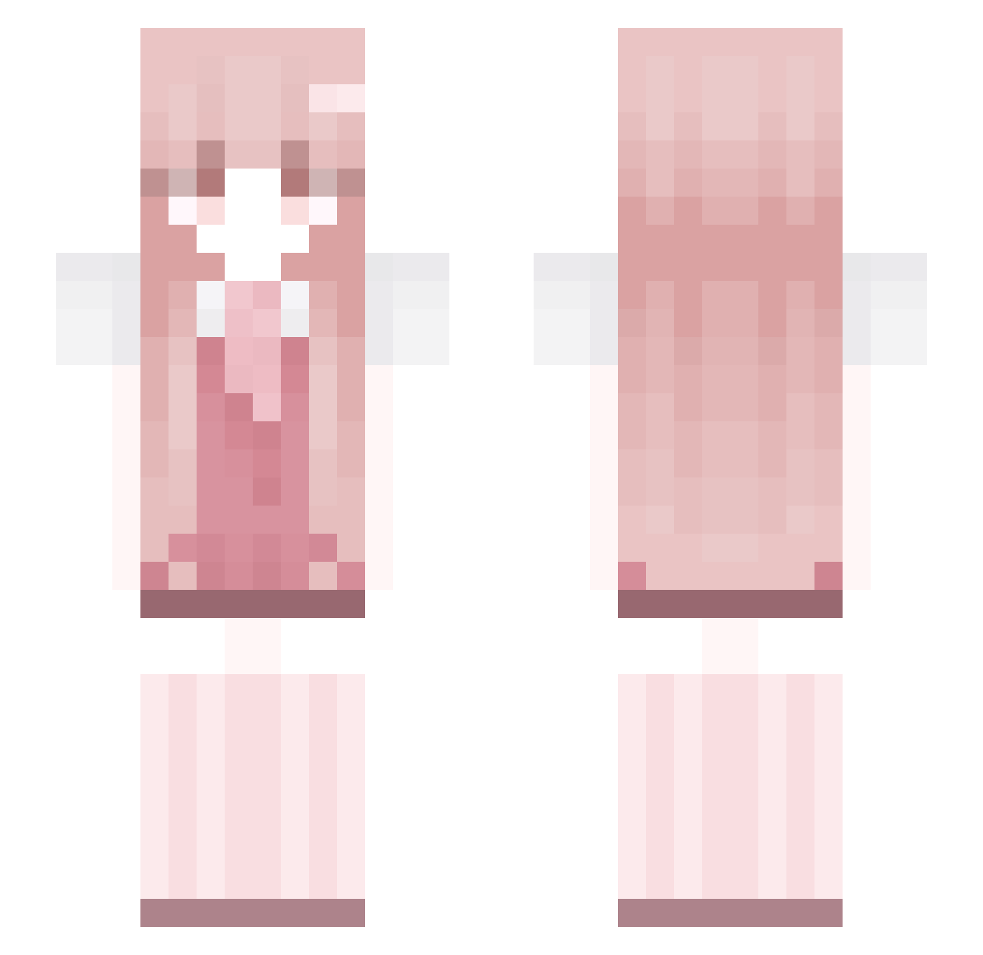 realYingx Minecraft skin, front and back view