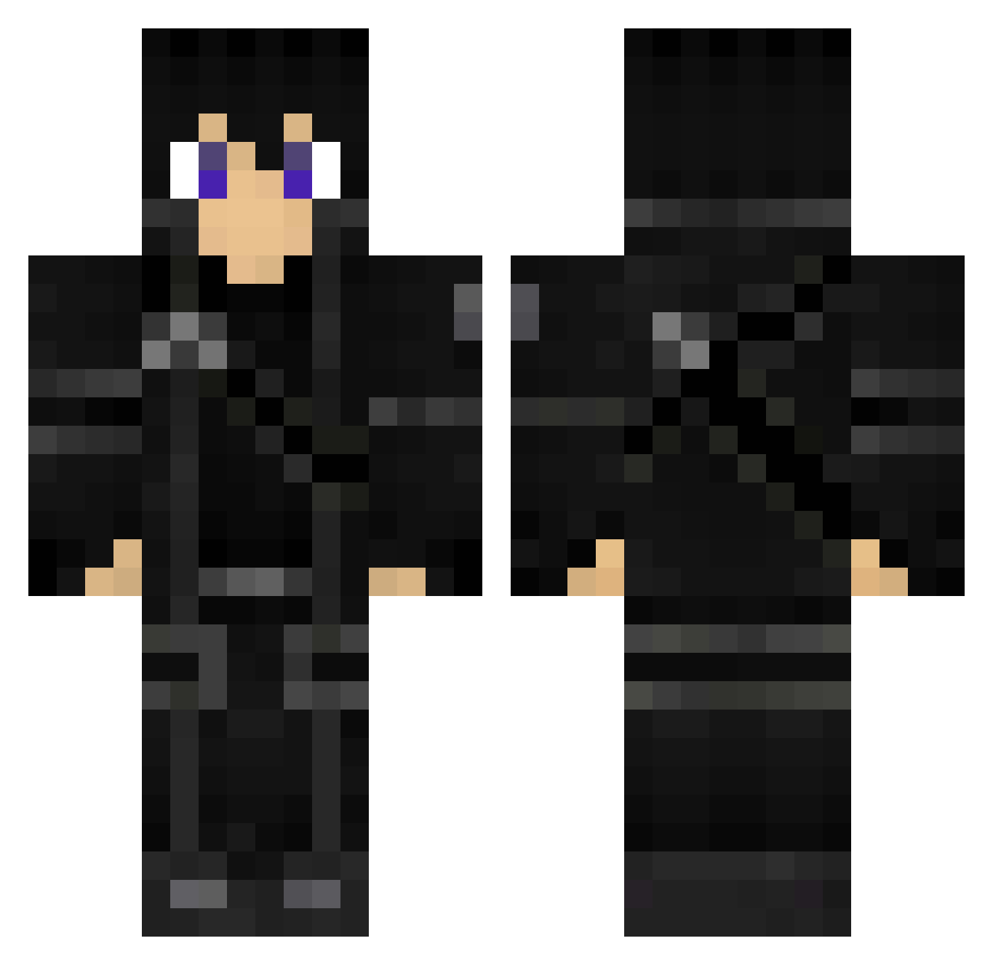 its_des Minecraft skin, front and back view