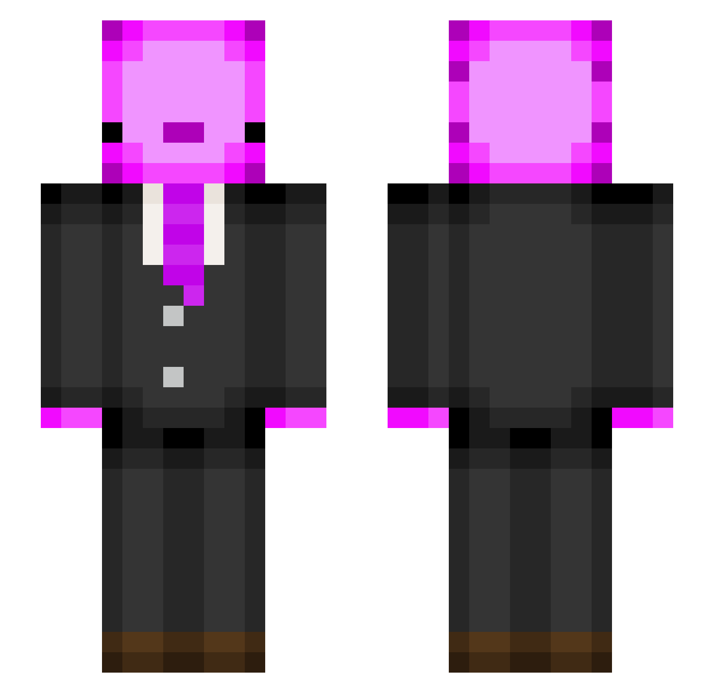 ilovemygfx Minecraft skin, front and back view