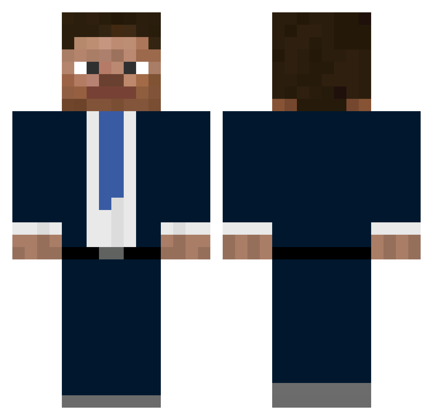flamingo3123 Minecraft skin, front and back view