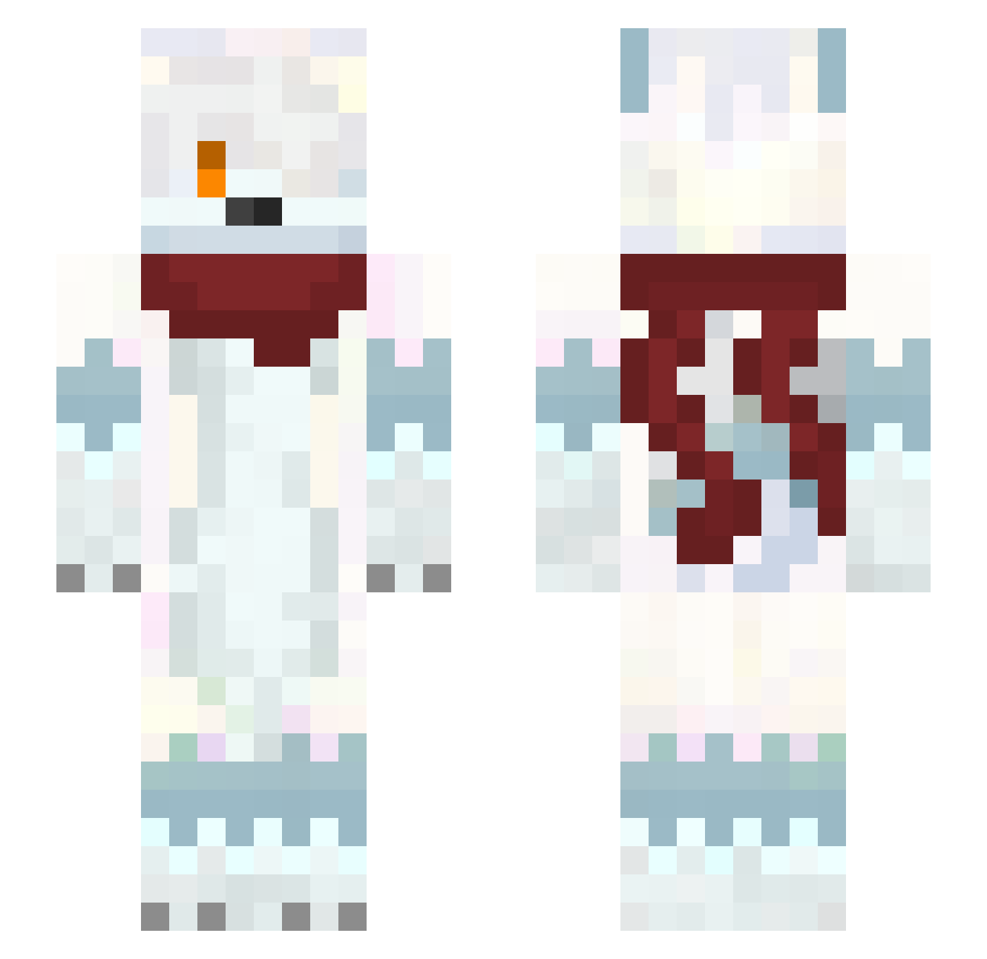 Arctic_fox123 Minecraft skin, front and back view