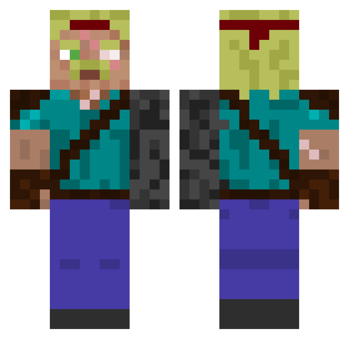 Th3La5tPunisher Minecraft skin, front and back view