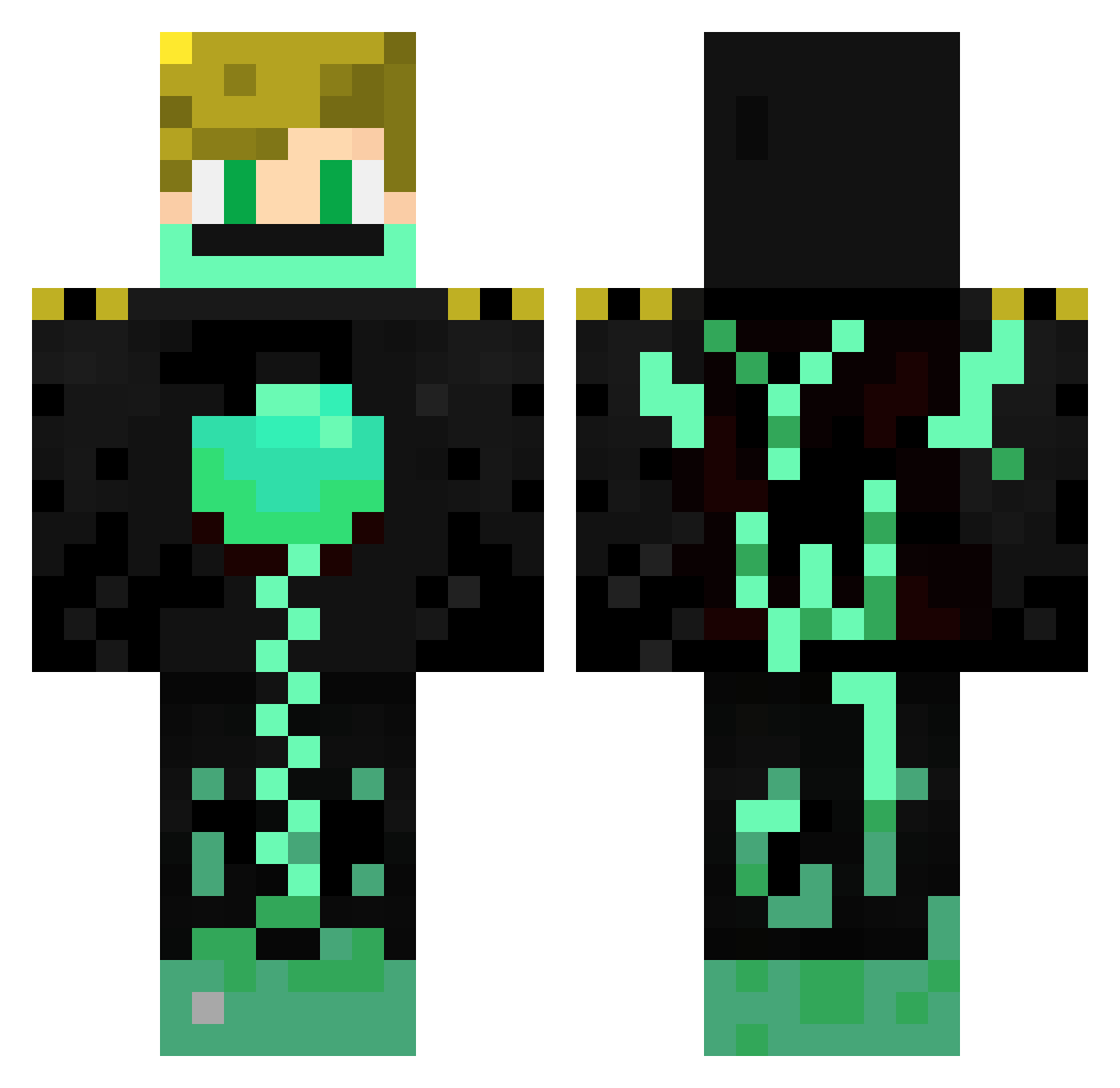 Waylz2850 Minecraft skin, front and back view
