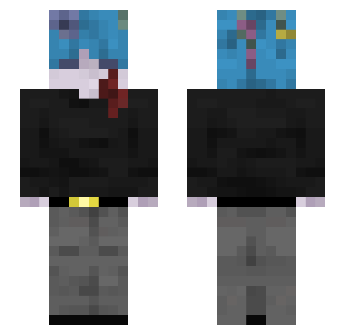Egorzik Minecraft skin, front and back view