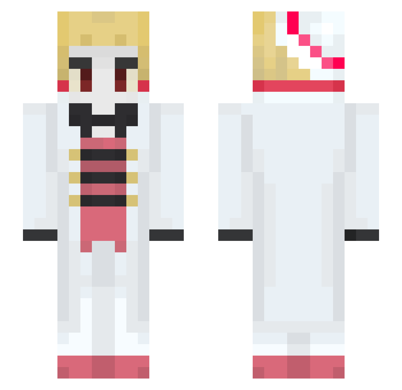Luunaby1 Minecraft skin, front and back view