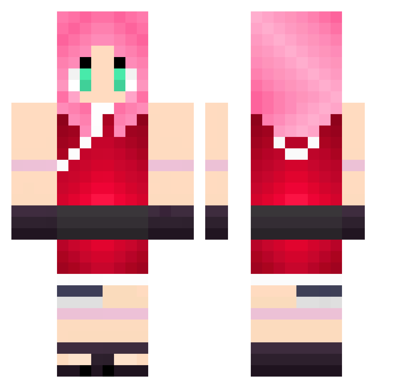 Elvis_wtt Minecraft skin, front and back view