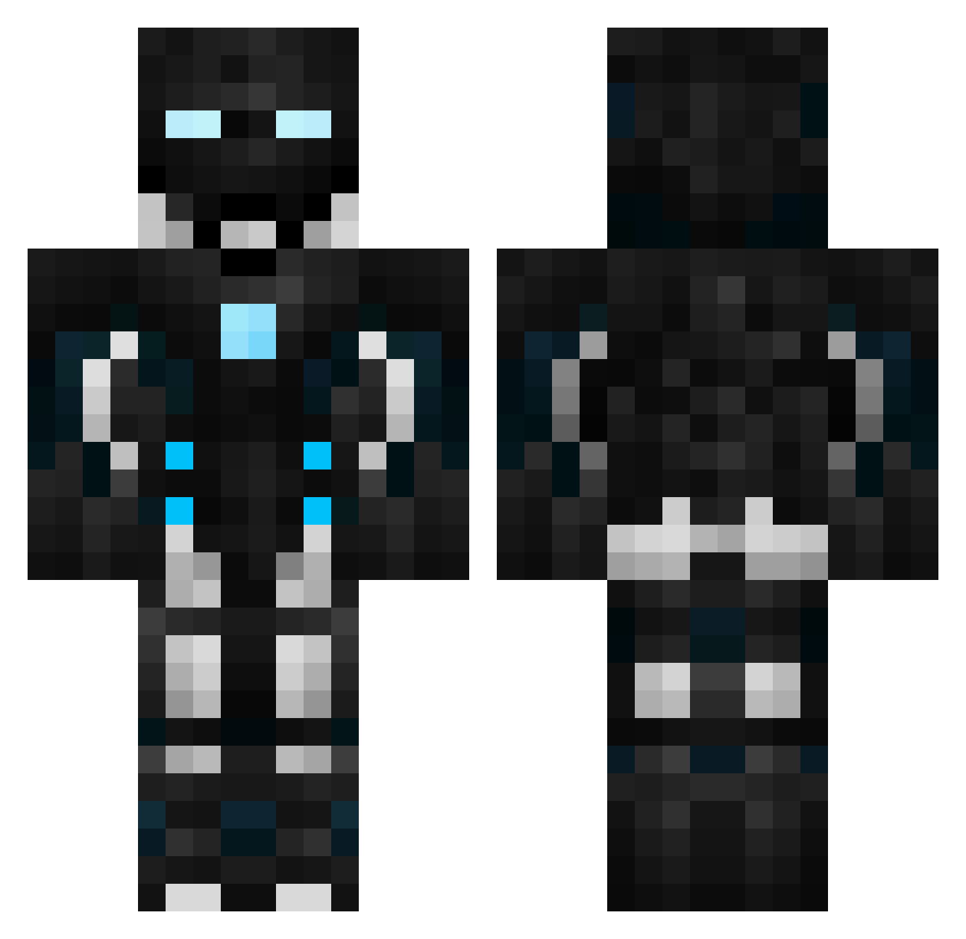 d4n3s3pp Minecraft skin, front and back view