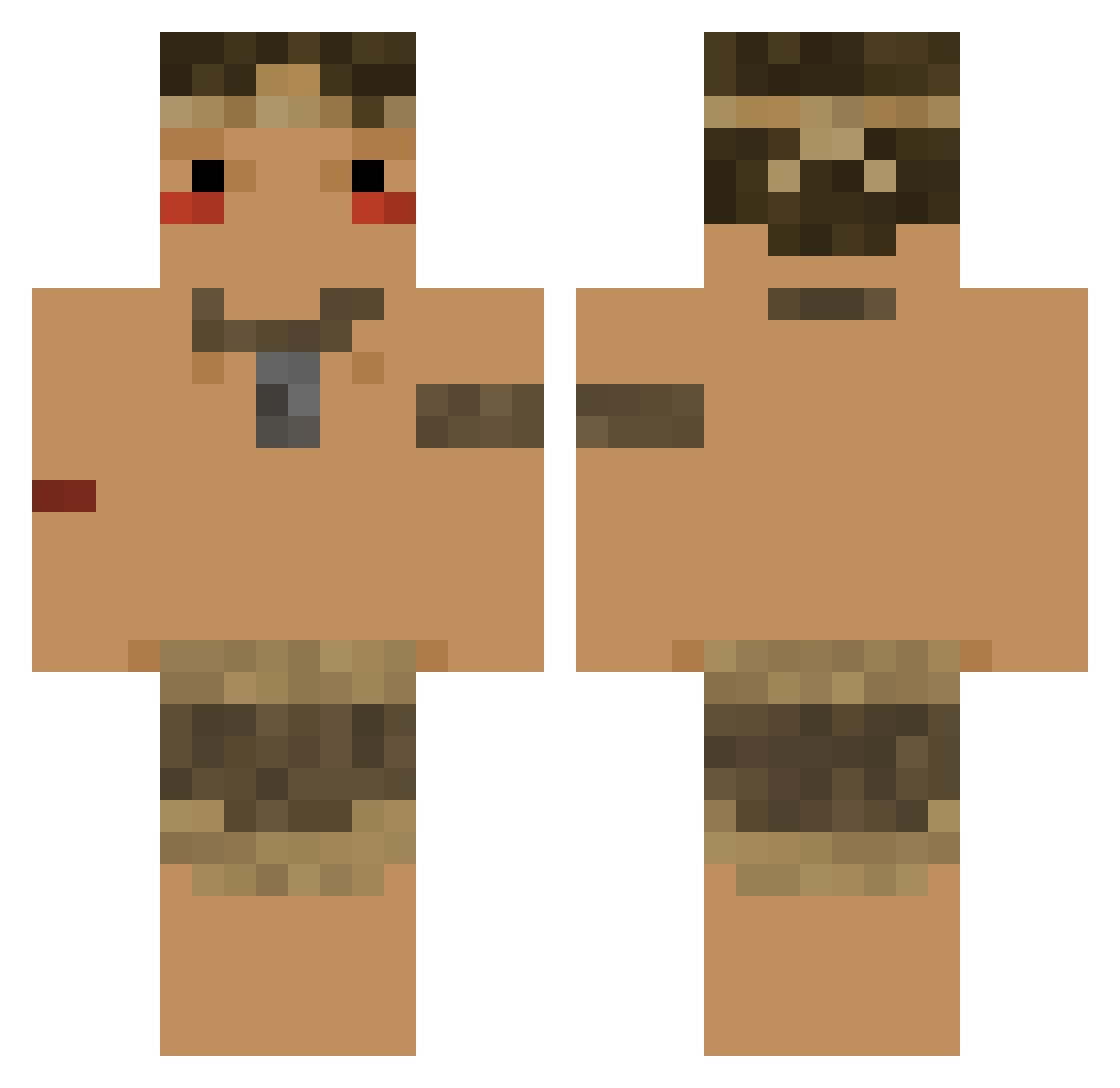 aguladipo Minecraft skin, front and back view