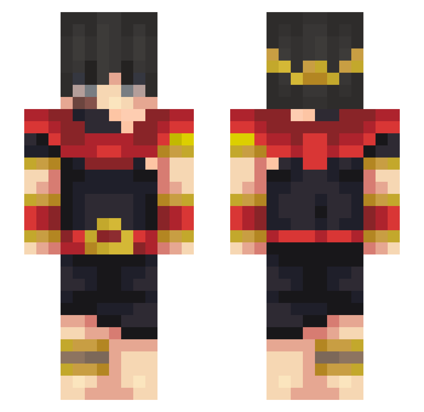 CYNZ Minecraft skin, front and back view