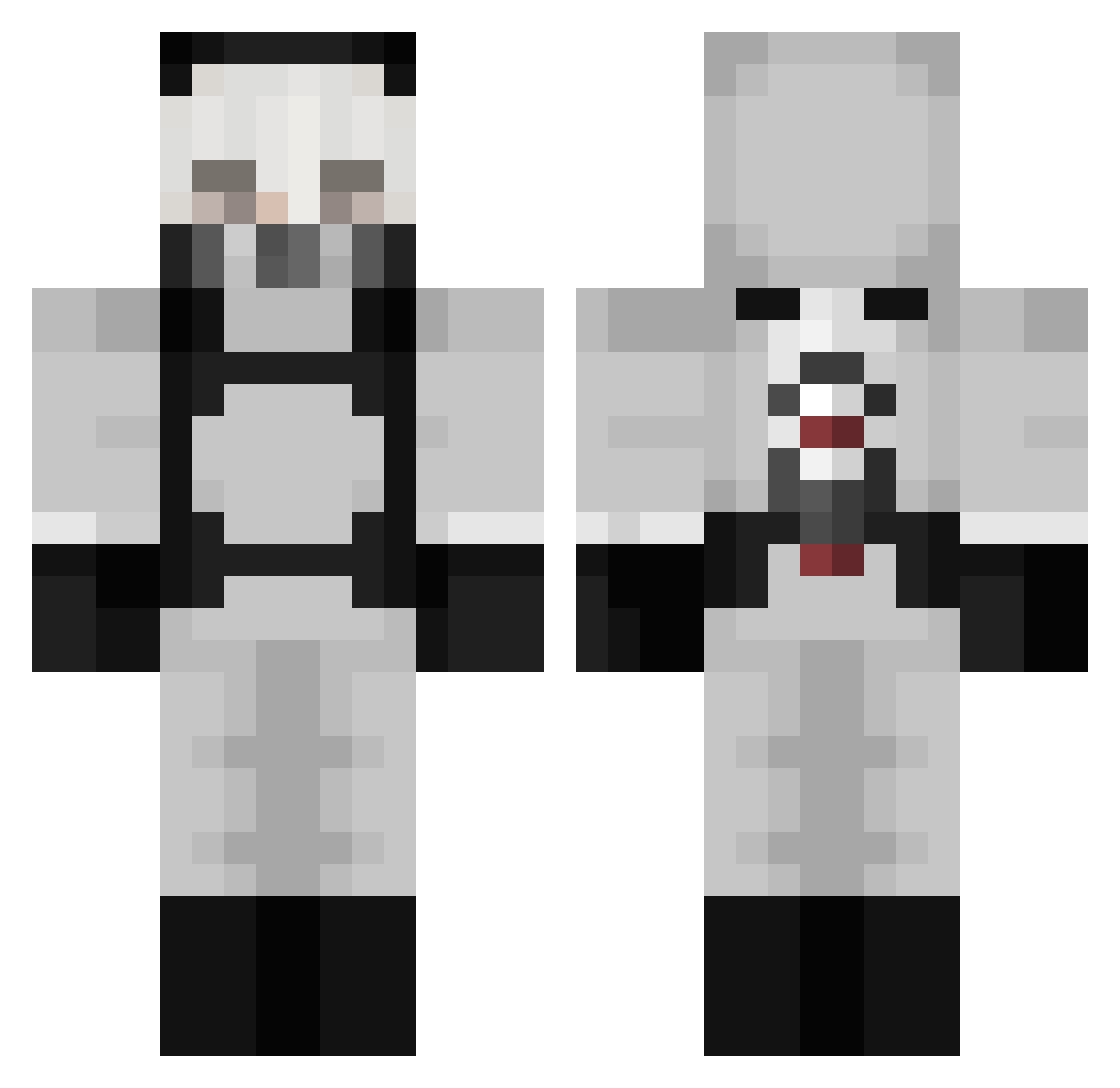Westlands Minecraft skin, front and back view