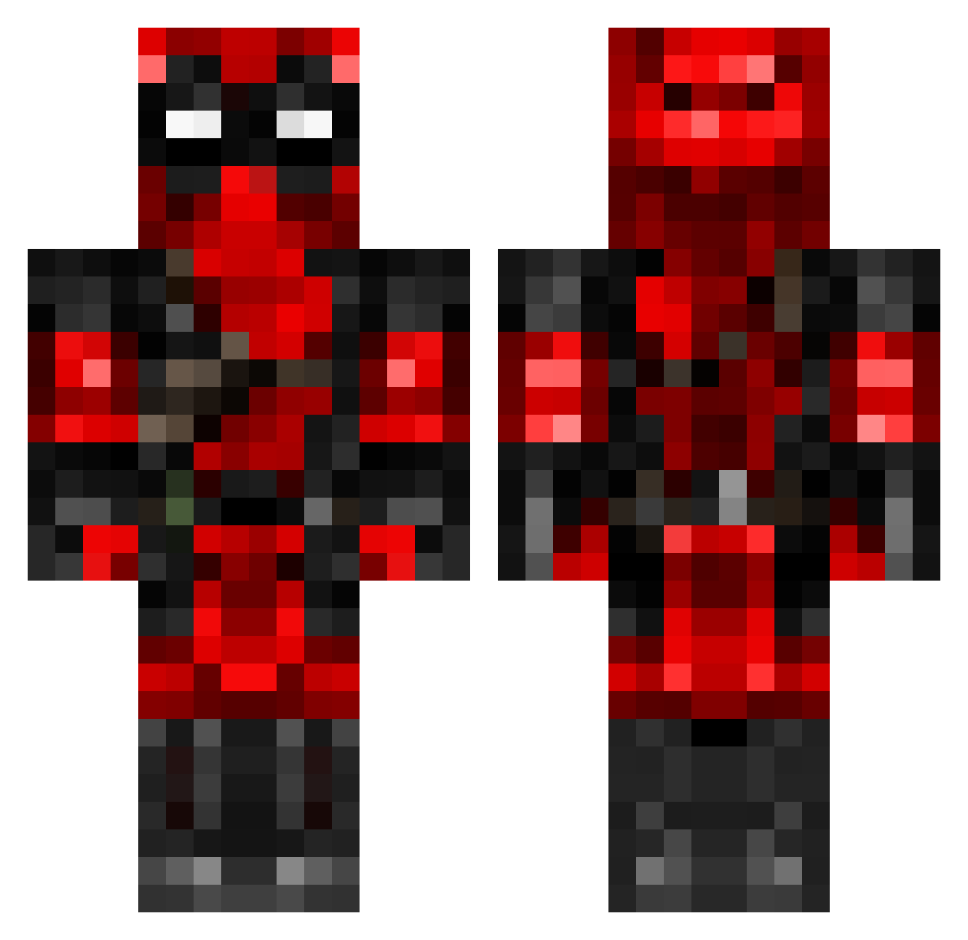 ThundaLxrd Minecraft skin, front and back view