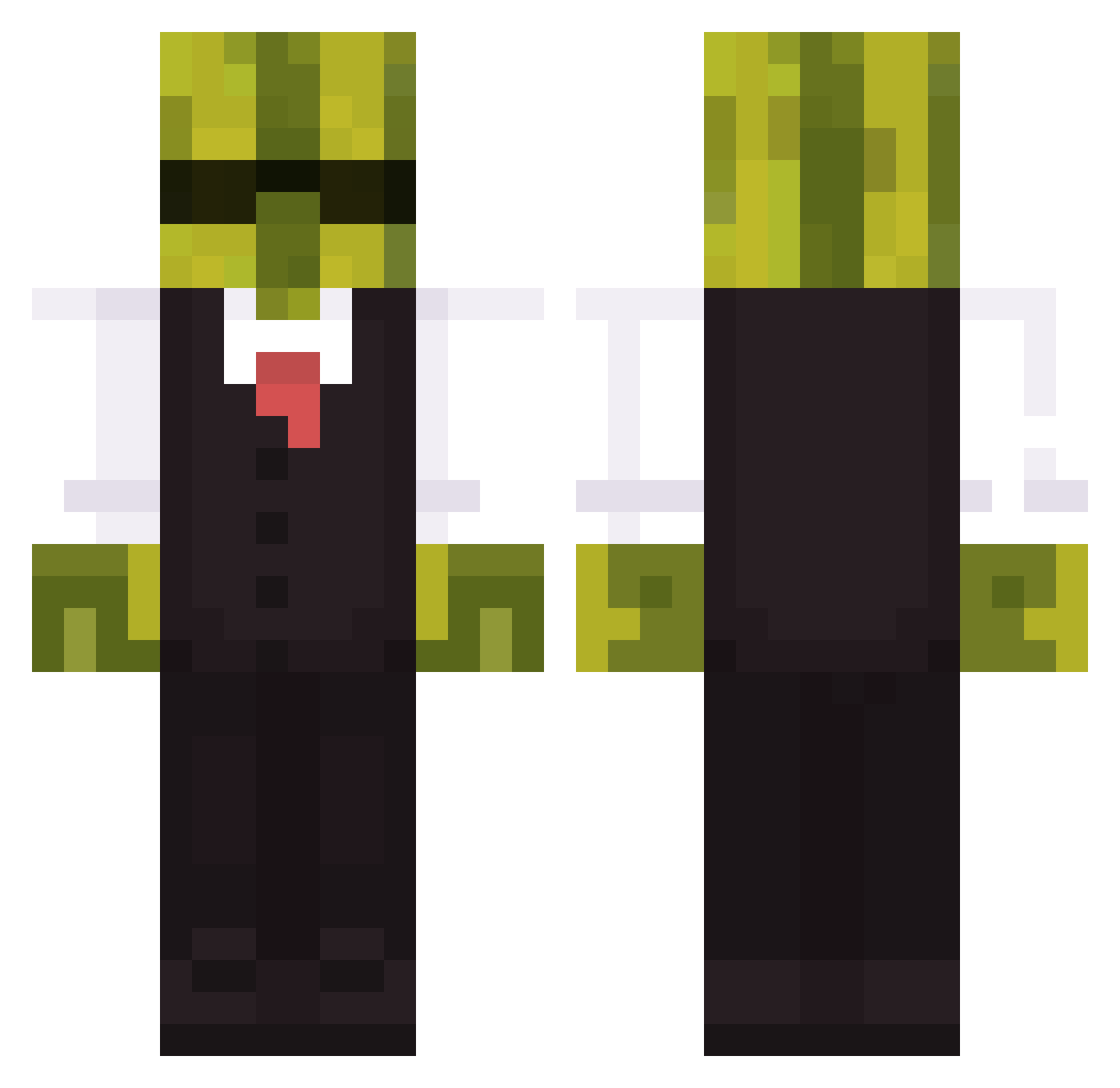 CrazyLad4161 Minecraft skin, front and back view