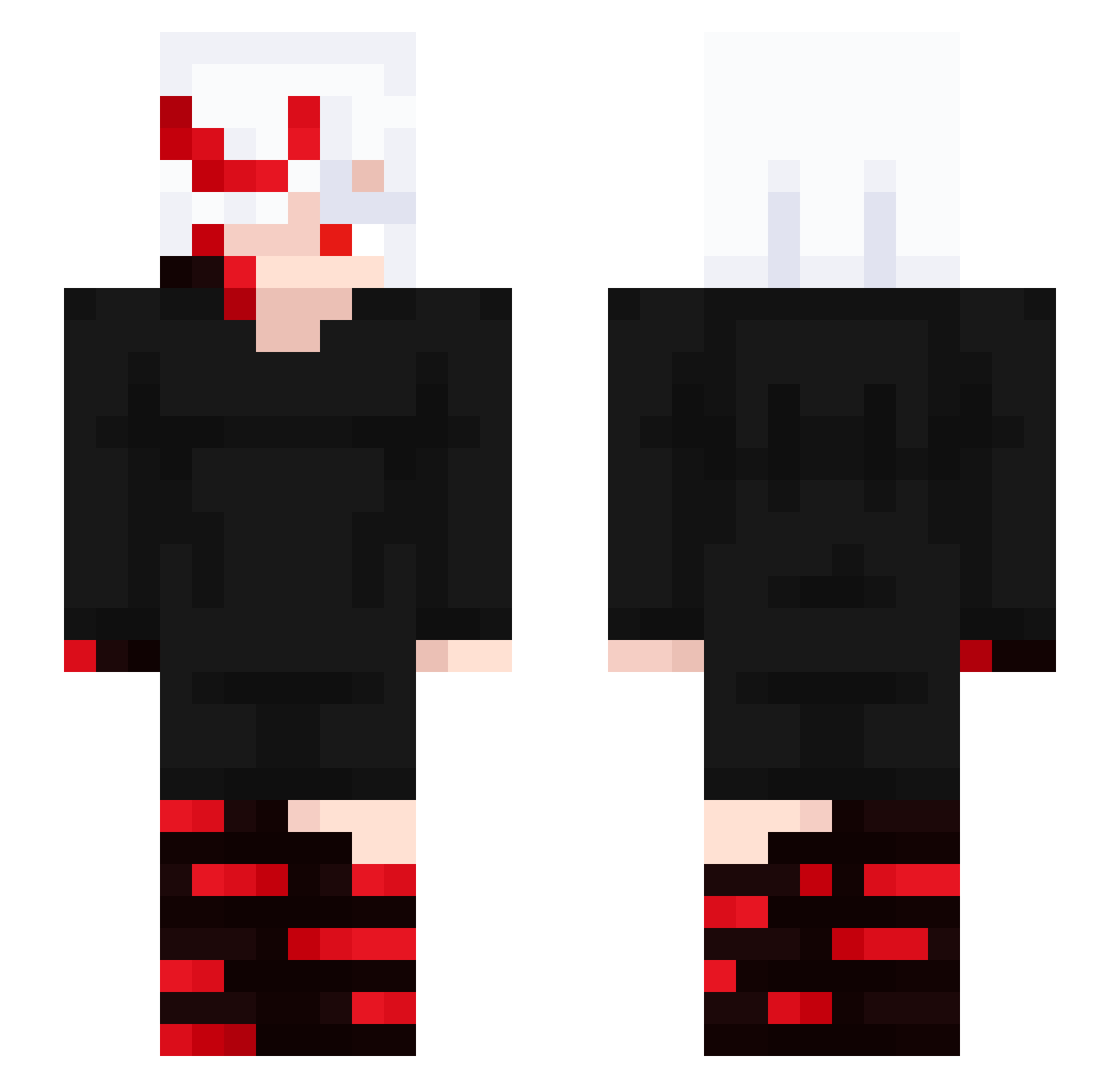 MaskL Minecraft skin, front and back view