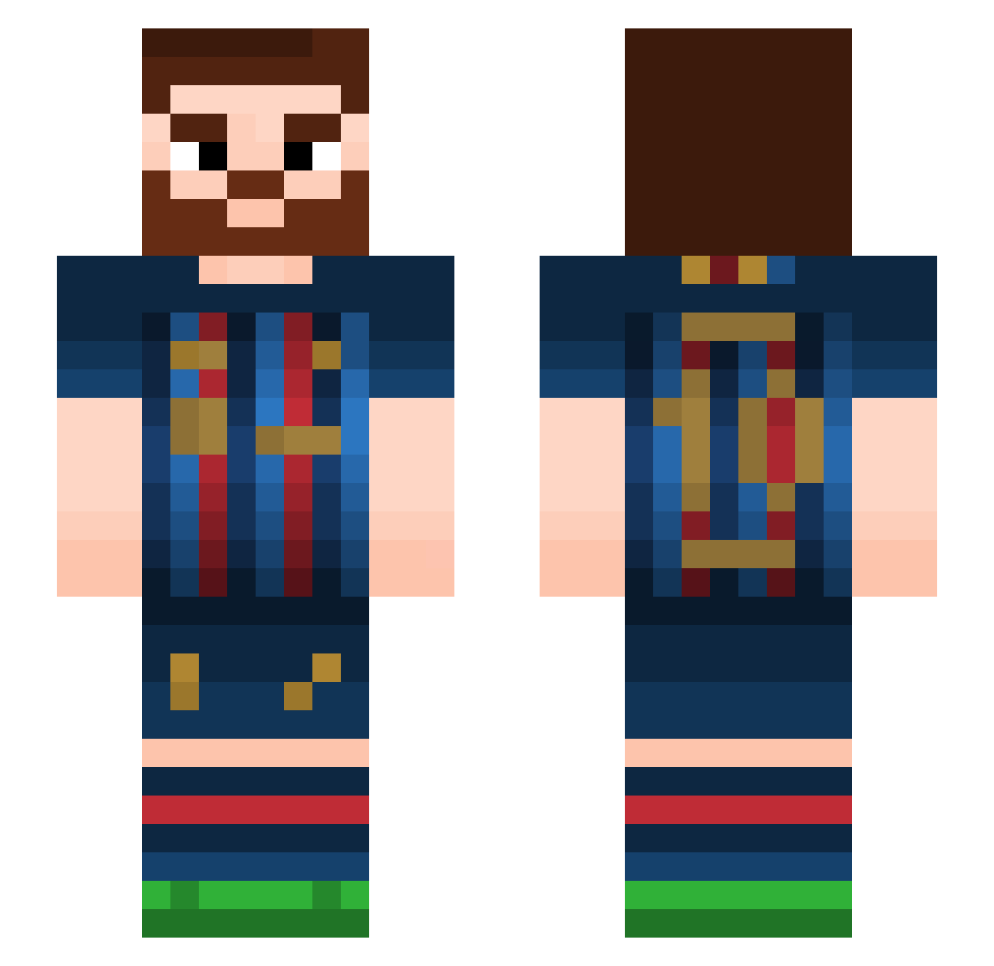 ahonen Minecraft skin, front and back view