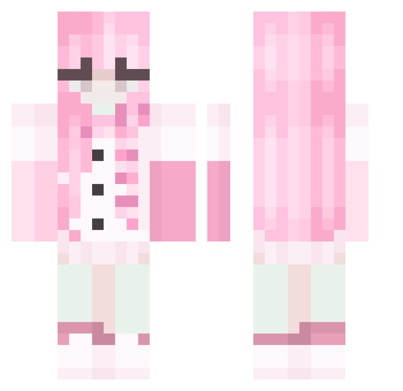 langlorpile Minecraft skin, front and back view