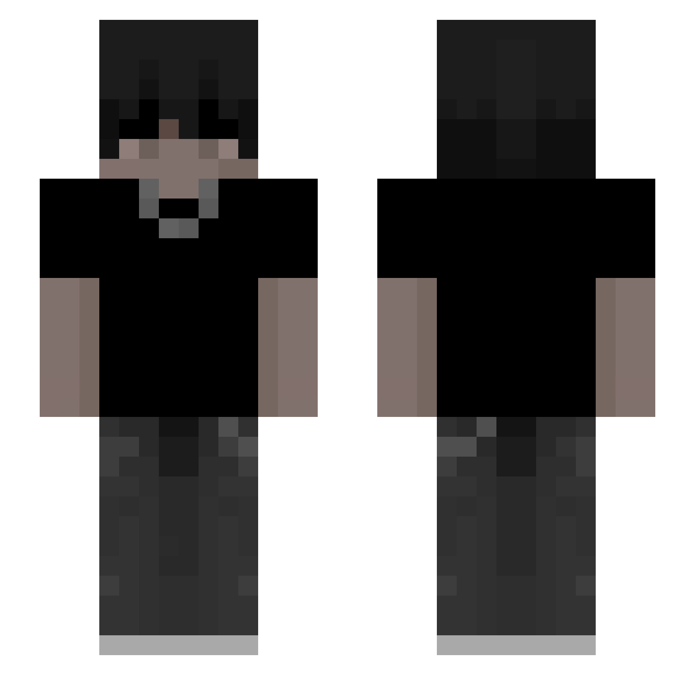 ssxvq33 Minecraft skin, front and back view