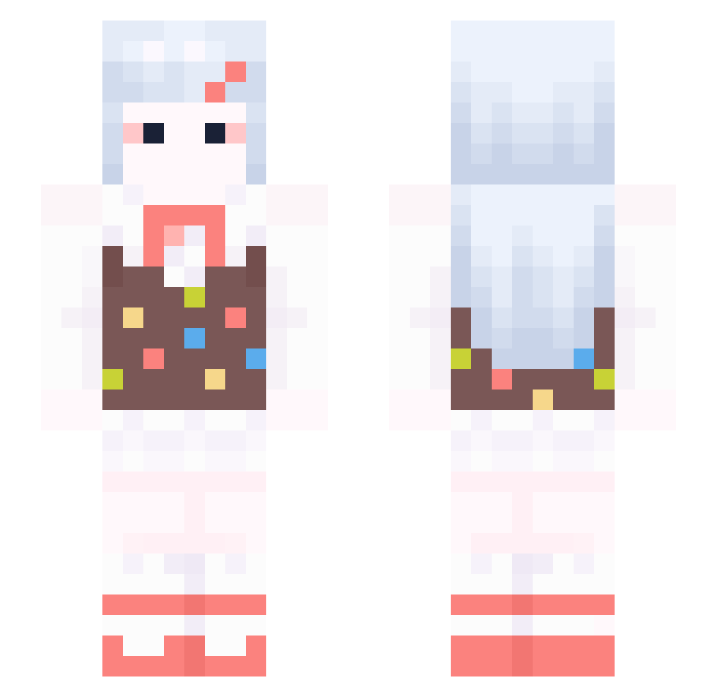 dearmyberry Minecraft skin, front and back view