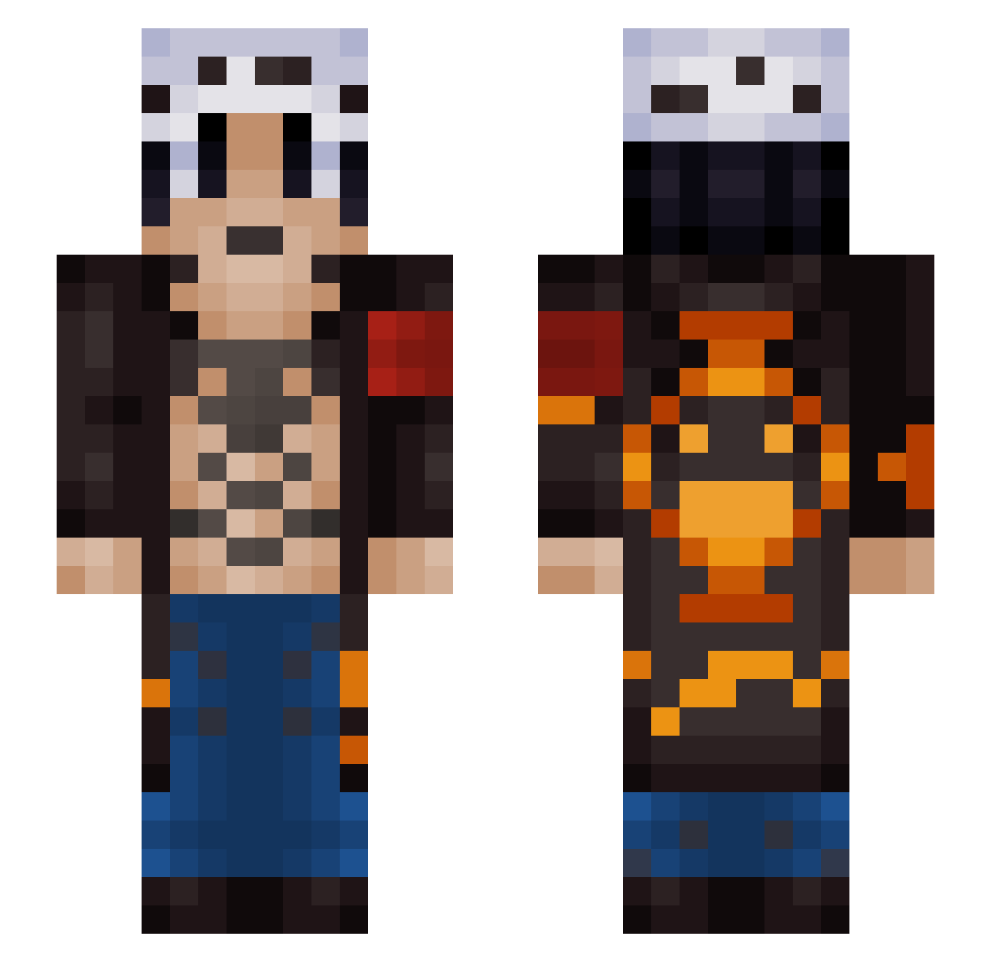 Jahazy Minecraft skin, front and back view