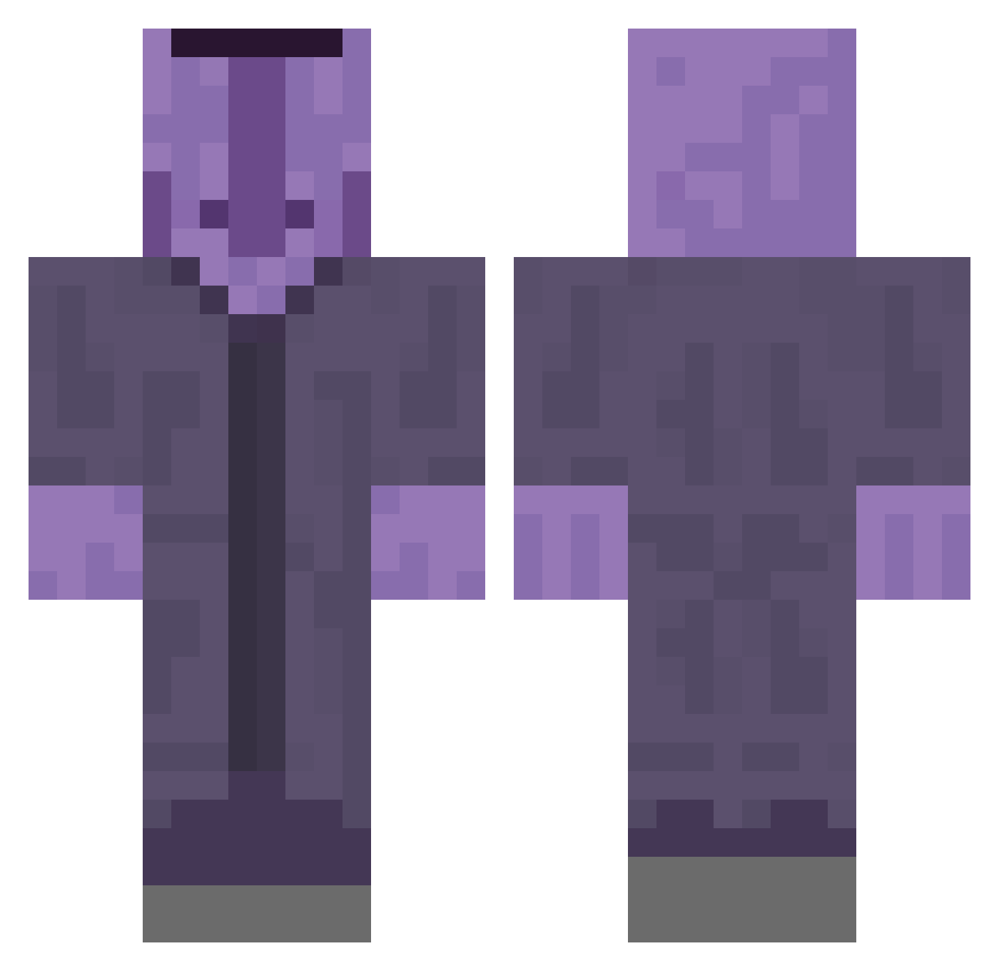 RyaNGiGs Minecraft skin, front and back view