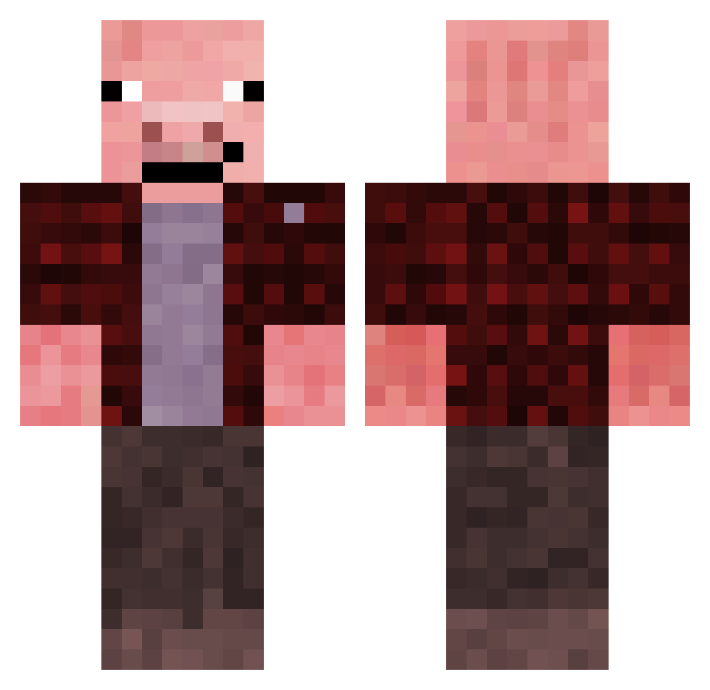 xxsidos2304xx Minecraft skin, front and back view