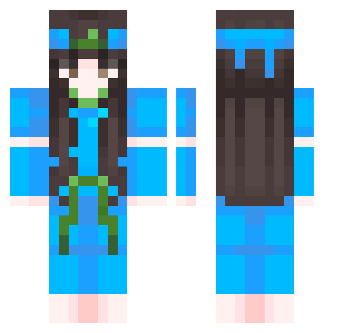 Snearyactual4 Minecraft skin, front and back view
