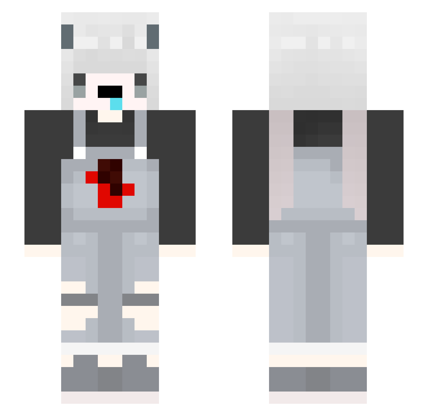 duck_chip Minecraft skin, front and back view