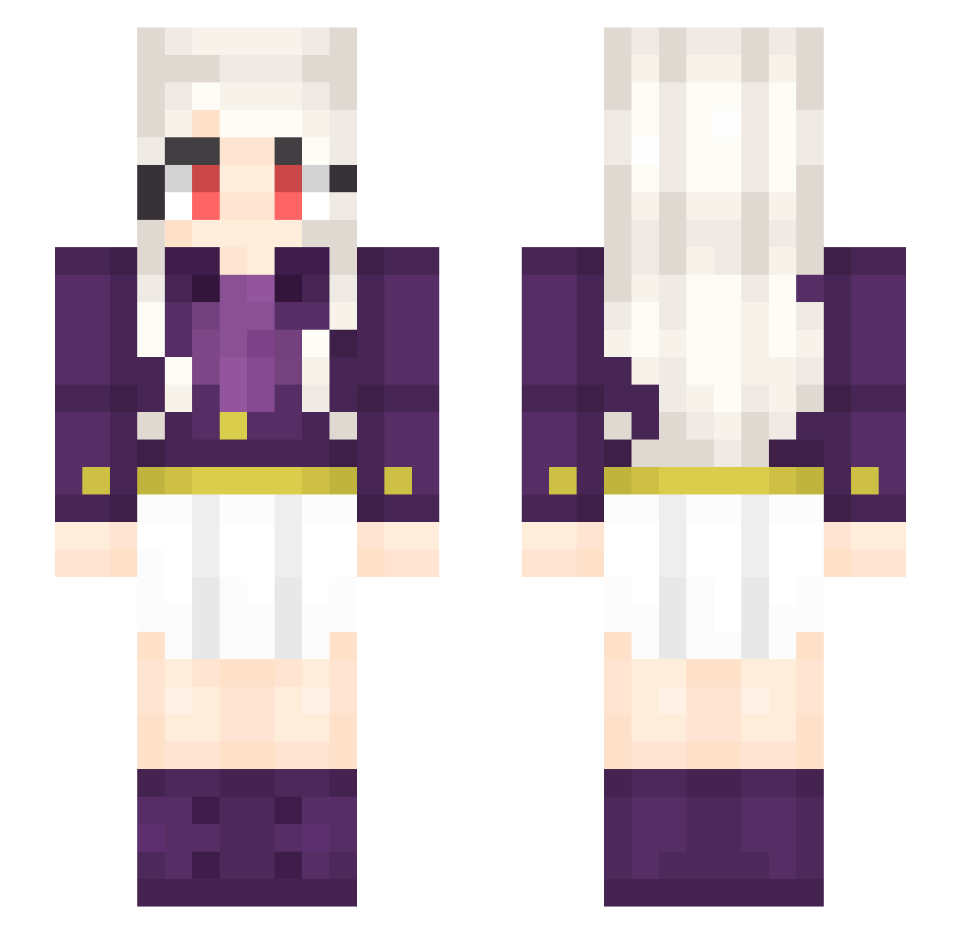 Omezhka_ Minecraft skin, front and back view