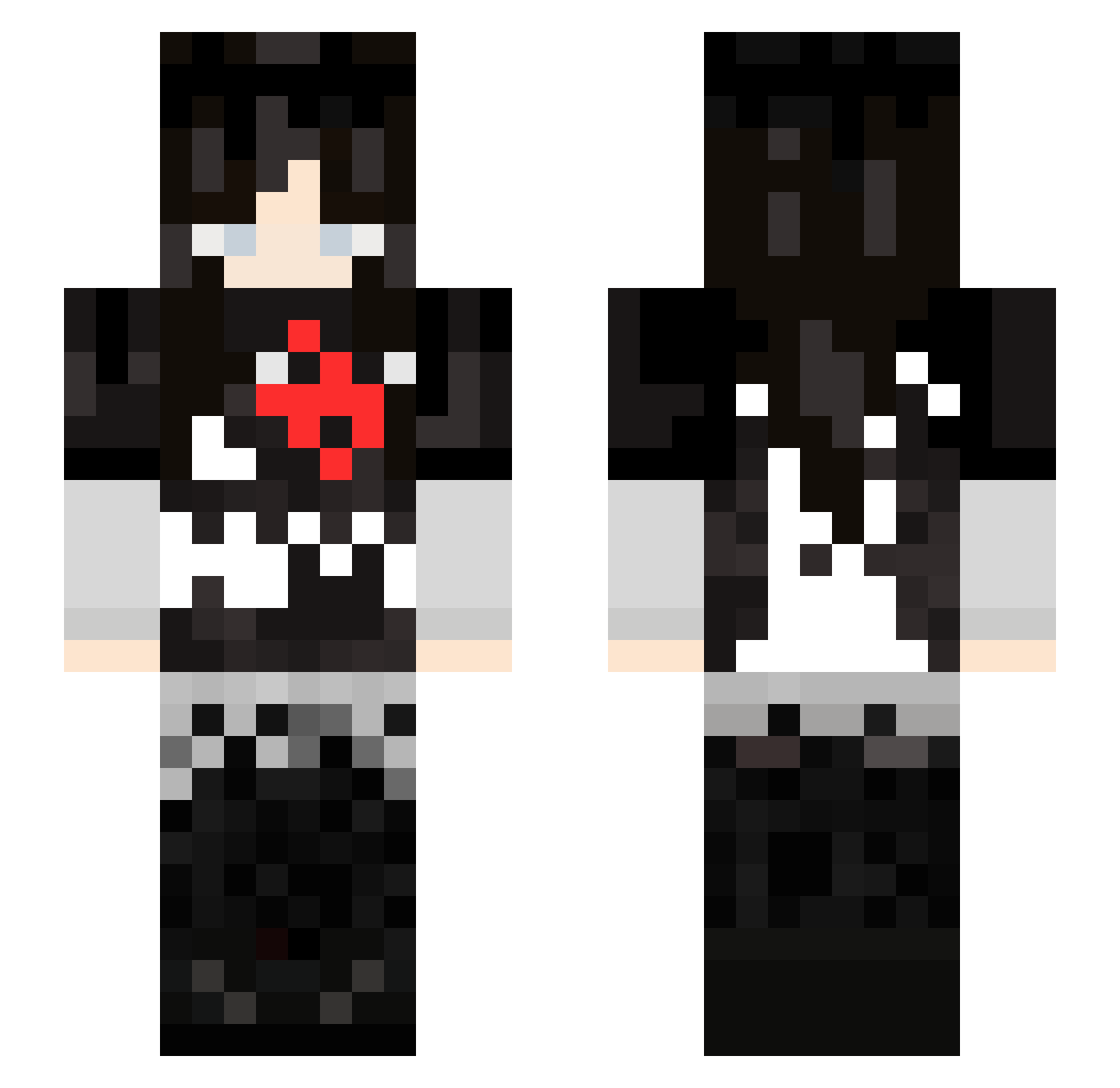 KessieShu Minecraft skin, front and back view