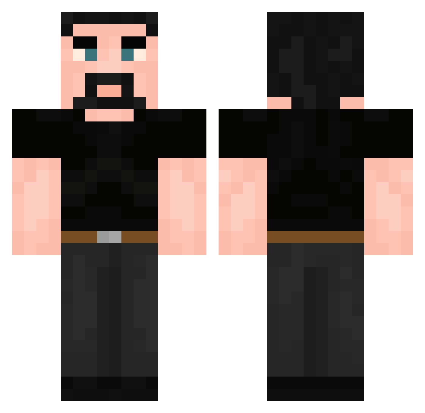 MrSin_ Minecraft skin, front and back view