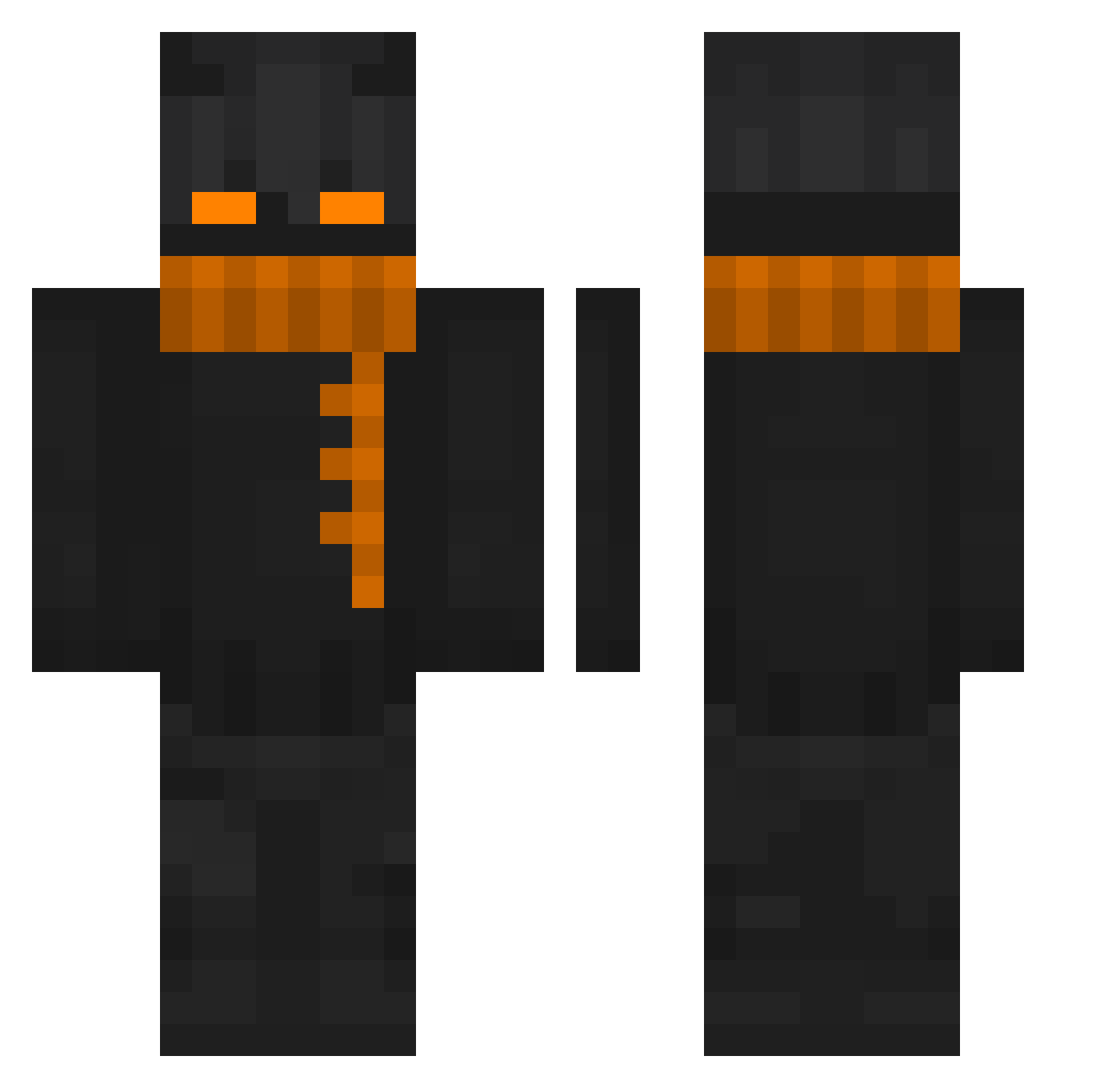 Lemonguy08 Minecraft skin, front and back view