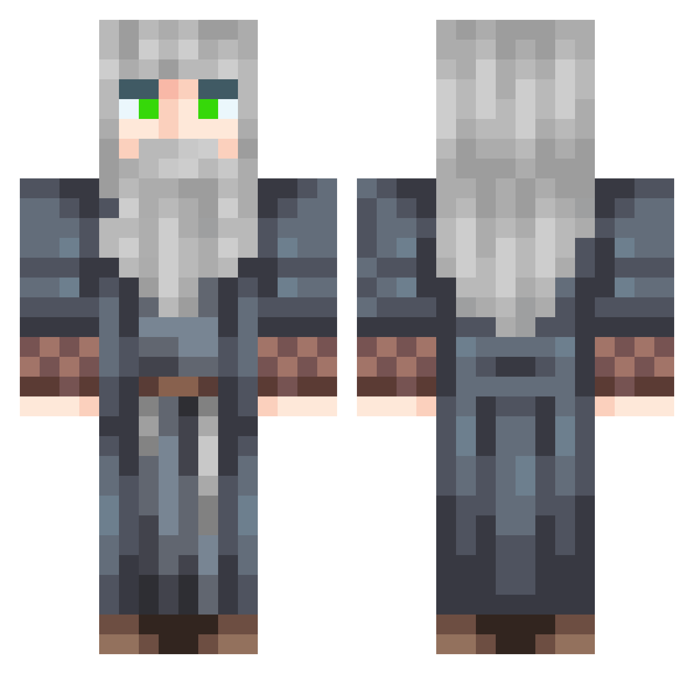 _713_Cyfer_951_ Minecraft skin, front and back view