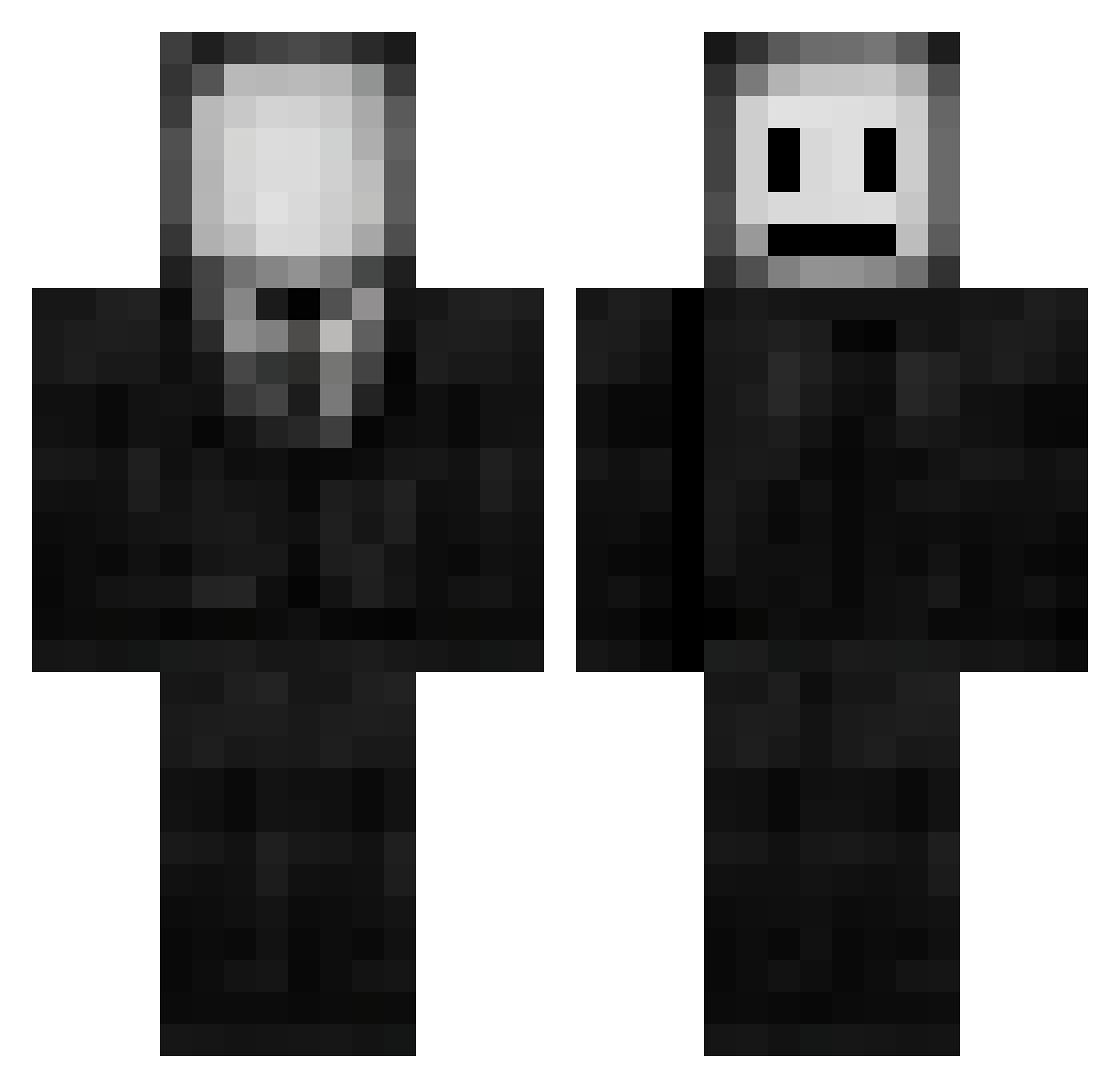 Eldelgaz Minecraft skin, front and back view
