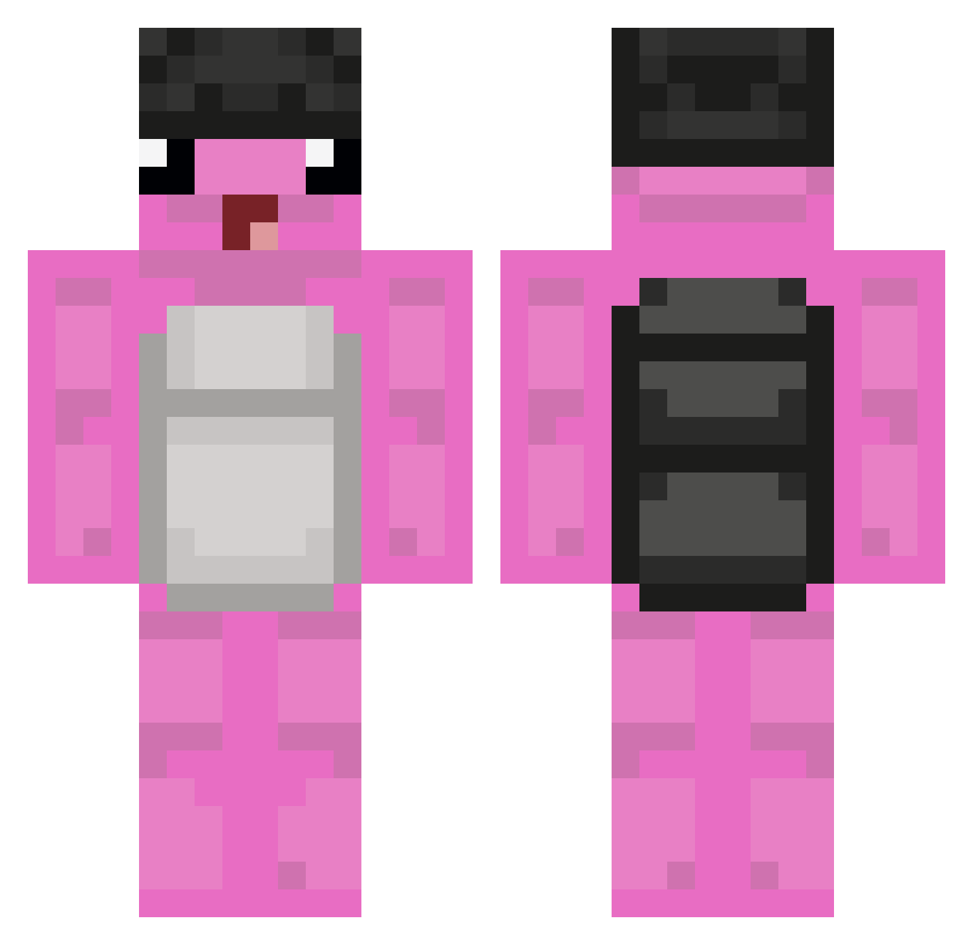Akaihi_ Minecraft skin, front and back view