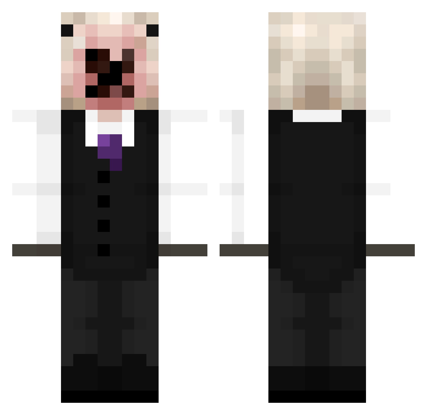 Sr_Potato24 Minecraft skin, front and back view