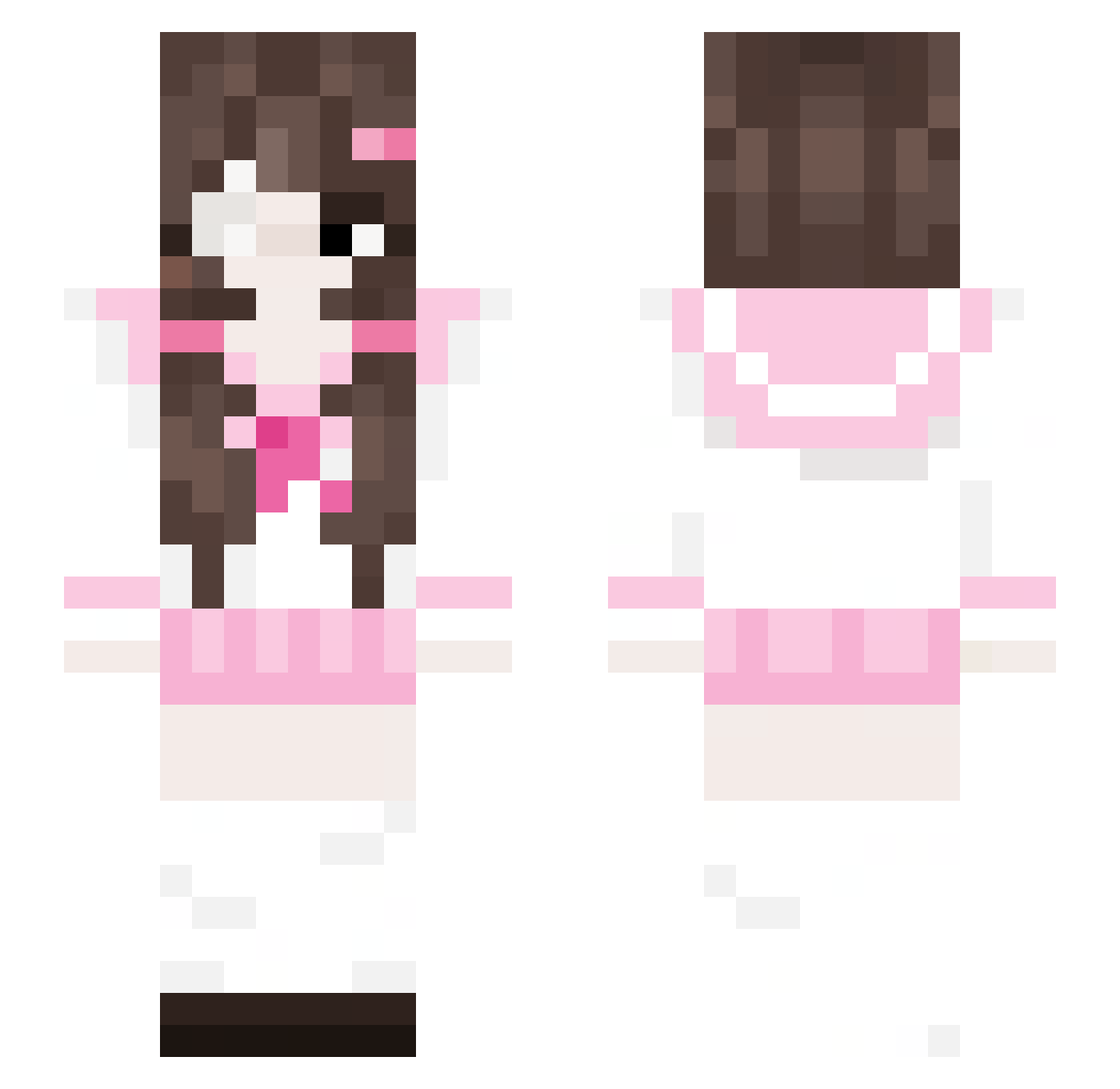fairyse Minecraft skin, front and back view