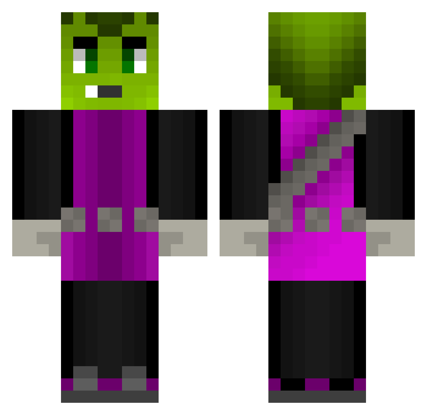 thebly Minecraft skin, front and back view
