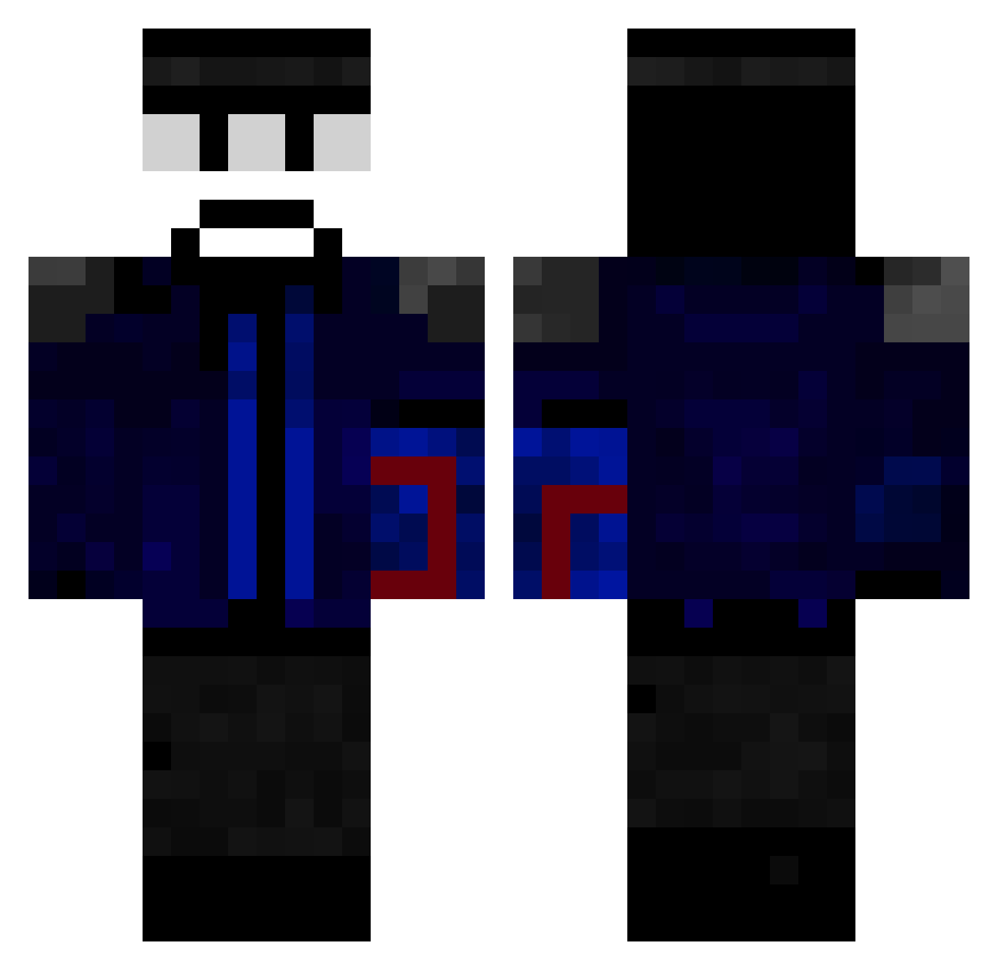 Big_Ted123456789 Minecraft skin, front and back view