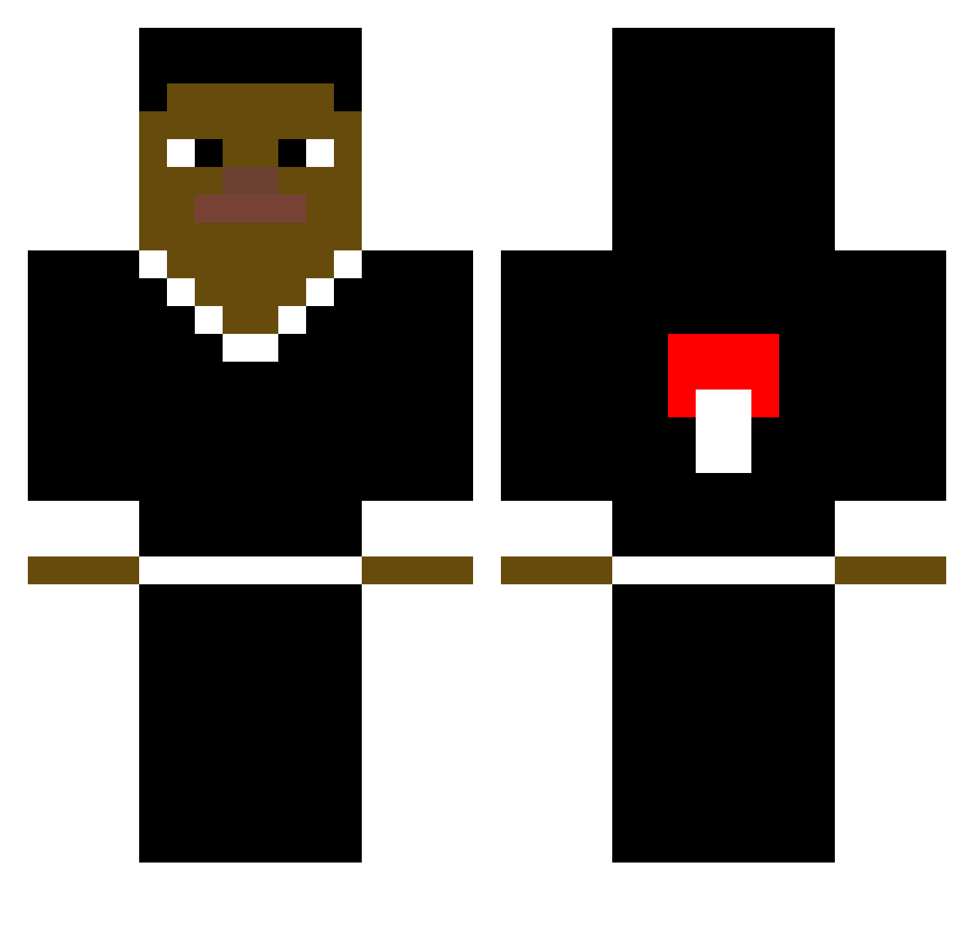 syrisdabeast Minecraft skin, front and back view