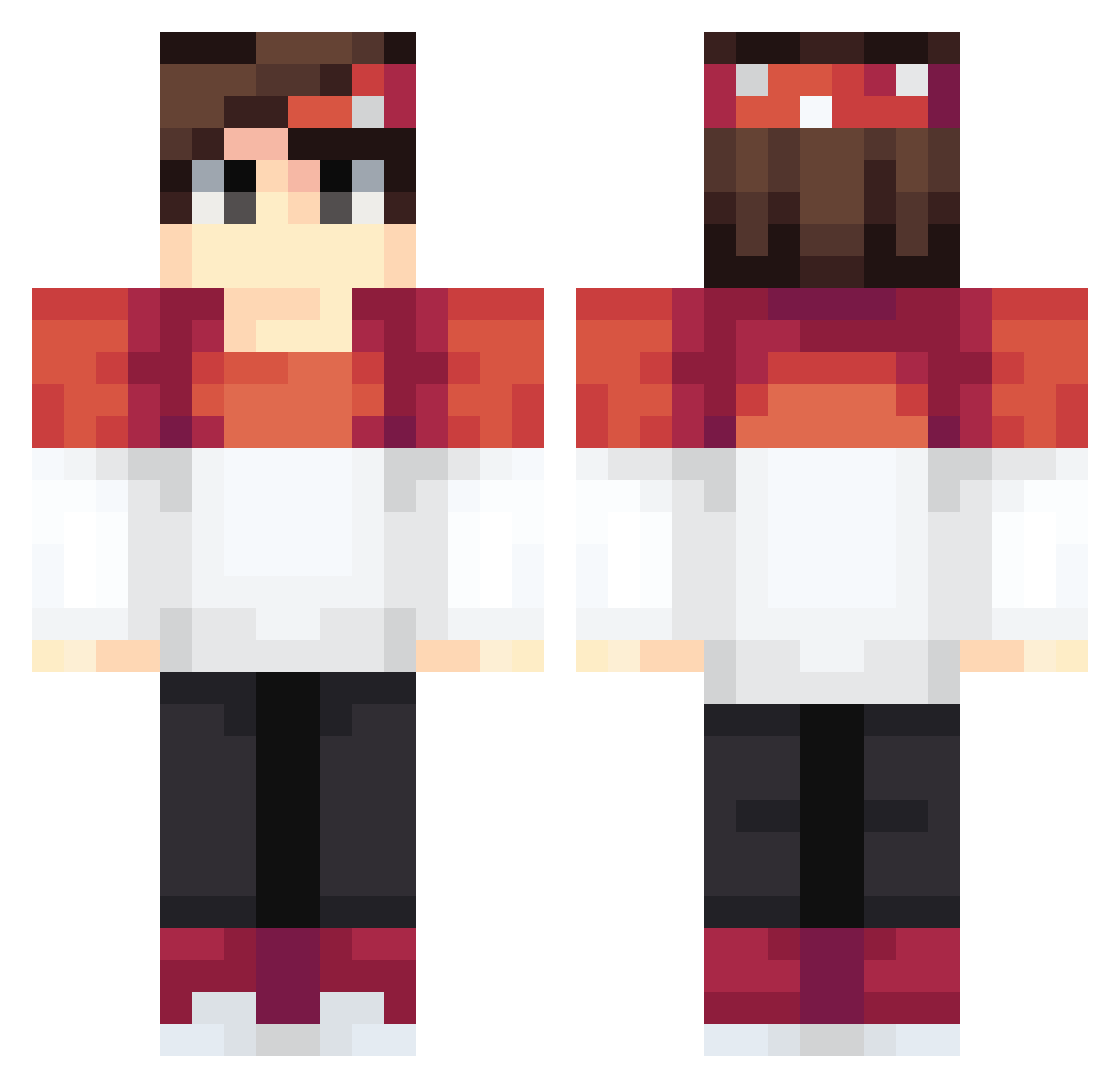 Voitaz Minecraft skin, front and back view
