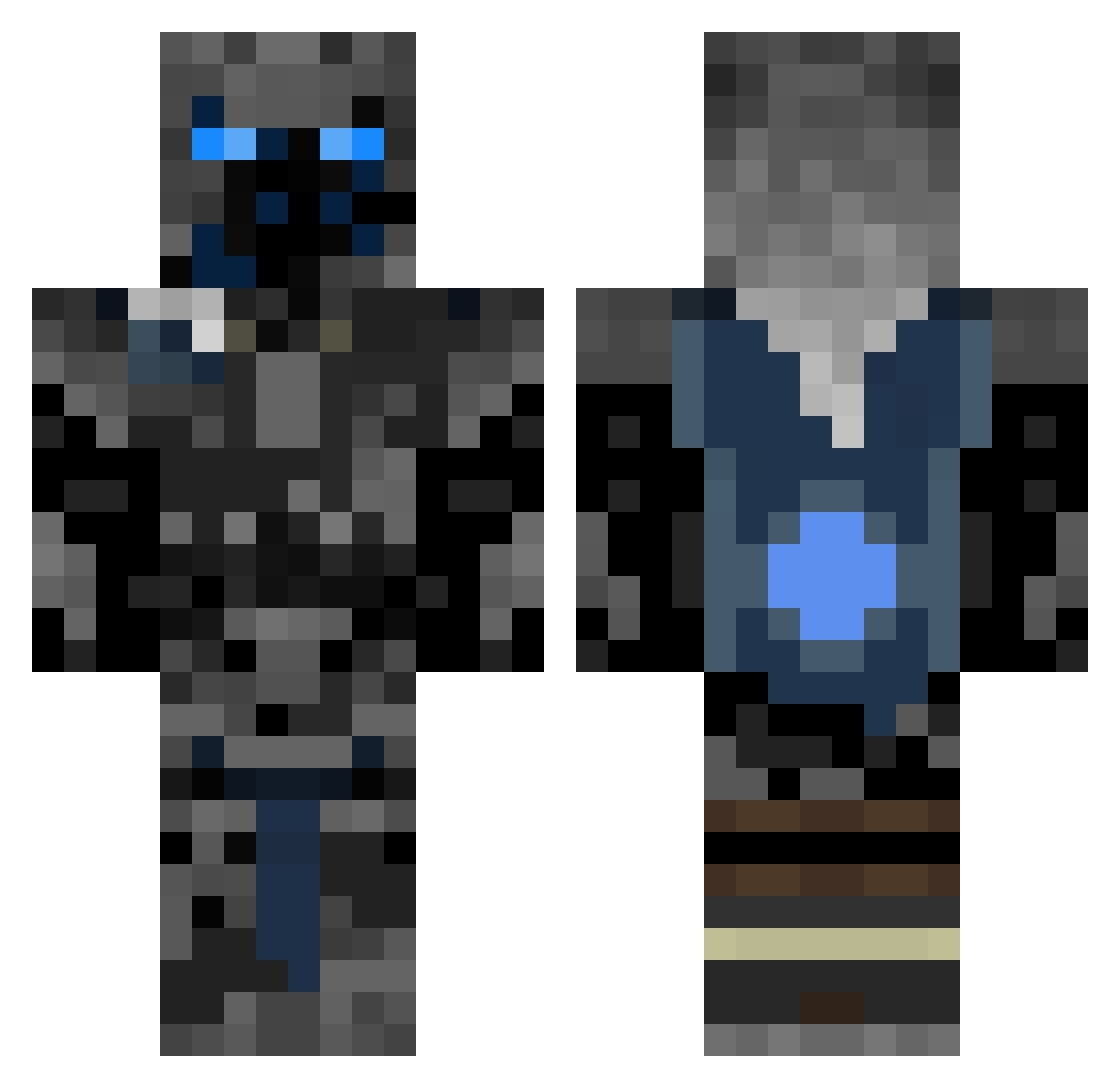 OMEGAMAN3010 Minecraft skin, front and back view