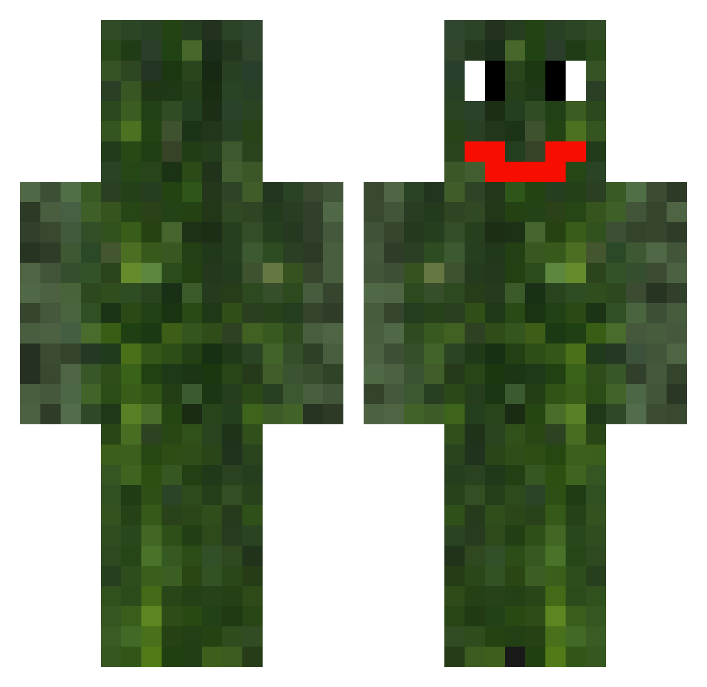 Zalupi4 Minecraft skin, front and back view