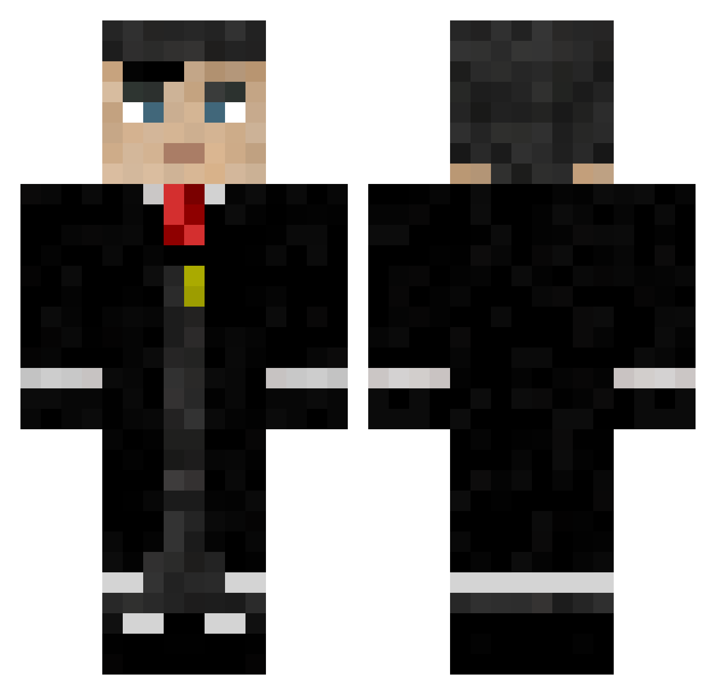 MaysiLoveSubs Minecraft skin, front and back view