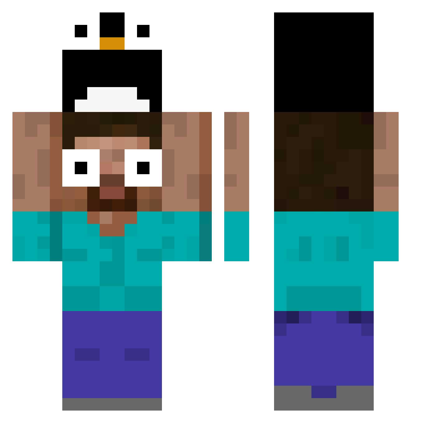 Gelesen_ Minecraft skin, front and back view