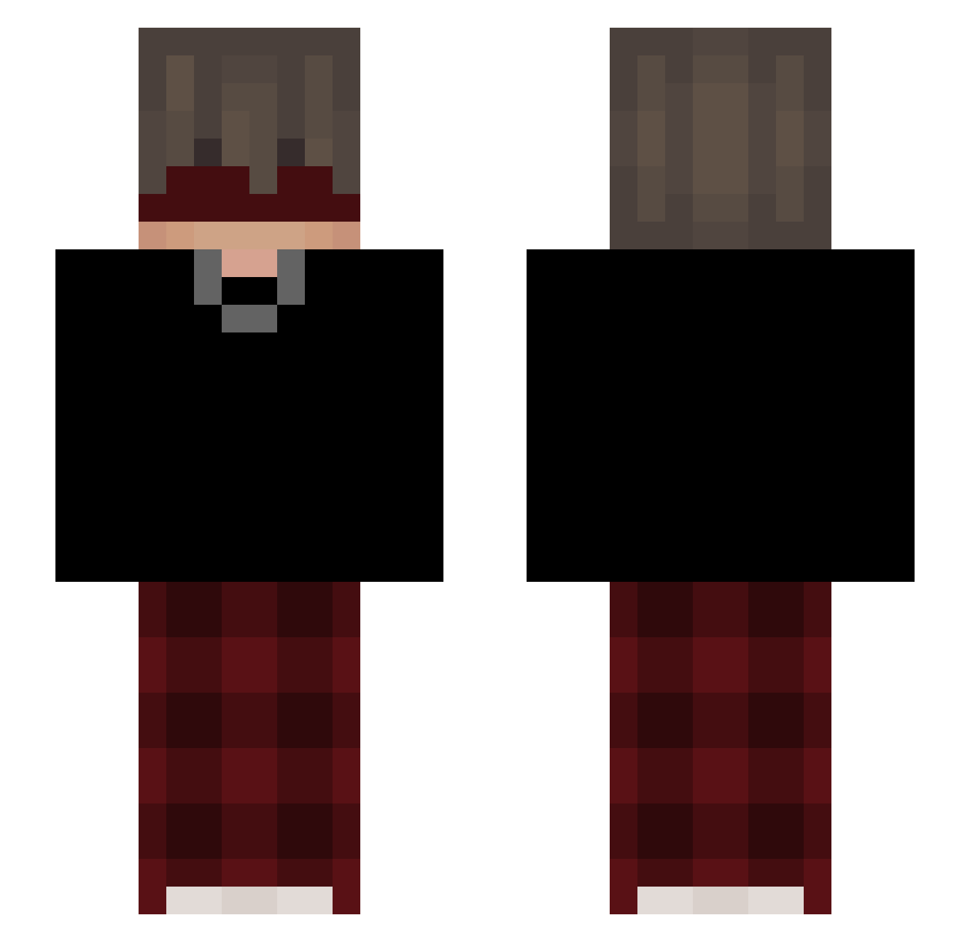 wayblock Minecraft skin, front and back view
