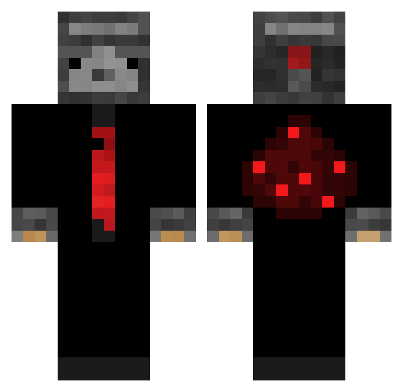 Tjebbe6 Minecraft skin, front and back view